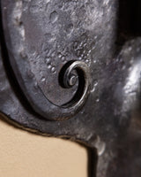 Abstract Handforged Metal Face Wall Sculpture, 1980's