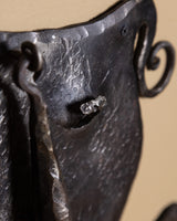 Abstract Handforged Metal Face Wall Sculpture, 1980's