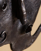 Abstract Handforged Metal Face Wall Sculpture, 1980's