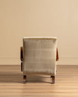 Bentwood Lounge Chair in Ochre Belgian Velvet, Czechoslovakia, 1960s
