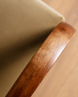 Bentwood Lounge Chair in Ochre Belgian Velvet, Czechoslovakia, 1960s