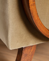 Bentwood Lounge Chair in Ochre Belgian Velvet, Czechoslovakia, 1960s