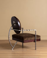 Studio Steel & Wood Lounge Chair in Dotted Fawn, United States, 1970's