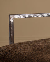 Studio Steel & Wood Lounge Chair in Dotted Fawn, United States, 1970's