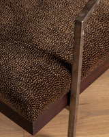Studio Steel & Wood Lounge Chair in Dotted Fawn, United States, 1970's