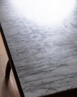 Carved Wood Swan Marble Top Console Table, France, Early 20th Century