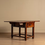 Rustic Drop-Leaf Table w/ Drawers, France, 19th Century