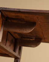 Rustic Drop-Leaf Table w/ Drawers, France, 19th Century