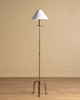 Iron Tripod Candlestick Floor Lamp, France, Early 20th Century