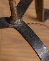 Iron Tripod Candlestick Floor Lamp, France, Early 20th Century