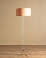 Faux-Bamboo Bronze Floor Lamp Manner of Baguès, France, 1940's
