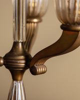 Murano Glass & Brass Table Lamp by Barovier & Toso, Italy, 1950's