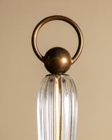 Murano Glass & Brass Table Lamp by Barovier & Toso, Italy, 1950's