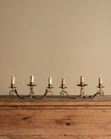 Pair of Tole Leaf Candelabra Table Lamps, France, 1900's