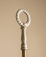 Brass & Cream Double-Shade Bouillotte-Style Table Lamp, France, 1950's