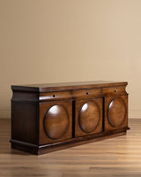 Art Deco Style Mahogany Three-Door Sideboard, France, 1950's