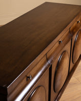 Art Deco Style Mahogany Three-Door Sideboard, France, 1950's