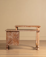 French Cerused Wood Tiered Writing Desk, 1950's