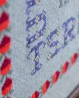 Folk Art Alphabet & Strawberry Needlepoint Sampler, 1967