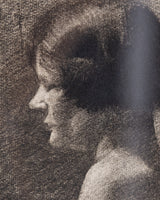 Figurative Seated Nude Charcoal Drawing, France, 1920's