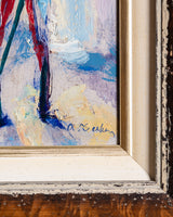 Expressionist Oil Painting by Albert Terken, Belgian School, 1963
