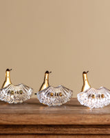 Art Deco Brass & Glass Wall Hooks, Italy (Set of 3)