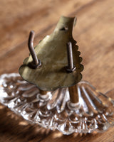 Art Deco Brass & Glass Wall Hooks, Italy (Set of 3)