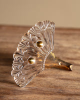 Art Deco Brass & Glass Wall Hooks, Italy (Set of 3)