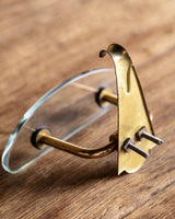 Brass & Glass Wall Hooks, Italy (Set of 3)