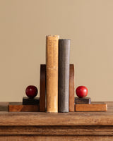 Pair of Amsterdam School Wooden Bookends, Netherlands, 1930s