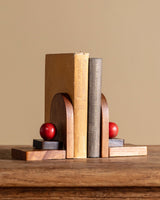 Pair of Amsterdam School Wooden Bookends, Netherlands, 1930s