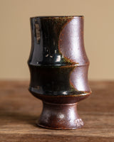 Sculptural Footed Studio Pottery Vase, Japan, Mid-Century