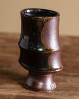 Sculptural Footed Studio Pottery Vase, Japan, Mid-Century