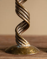 Spiral Brass Candle Holders, 1960s (Pair)