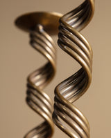 Spiral Brass Candle Holders, 1960s (Pair)