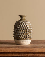 Brutalist Textured Studio Pottery Vase, American, 1980s