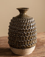 Brutalist Textured Studio Pottery Vase, American, 1980s