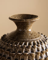 Brutalist Textured Studio Pottery Vase, American, 1980s