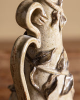 Art Nouveau Style Studio Pottery Leaf Vase, 1960s