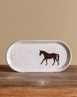 Brown Horse Ceramic Tray