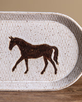 Brown Horse Ceramic Tray