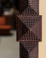 Large Tramp Art Stacked Squares Mirror, American, 19th Century