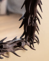 Black Forest Carved Wood Antler Mirror, Germany, 19th Century