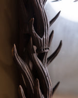 Black Forest Carved Wood Antler Mirror, Germany, 19th Century