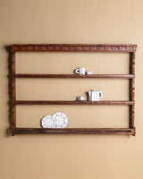 French Country Wooden Plate Rack, France, 19th Century