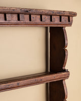 French Country Wooden Plate Rack, France, 19th Century