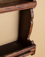 French Country Wooden Plate Rack, France, 19th Century