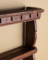 French Country Wooden Plate Rack, France, 19th Century