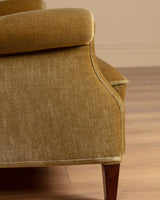 Fritz Hansen Style Ochre Mohair Sofa, Denmark, 1960's
