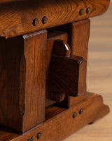 Mortis & Tenon Oak Trestle Coffee Table, Denmark, 1970's